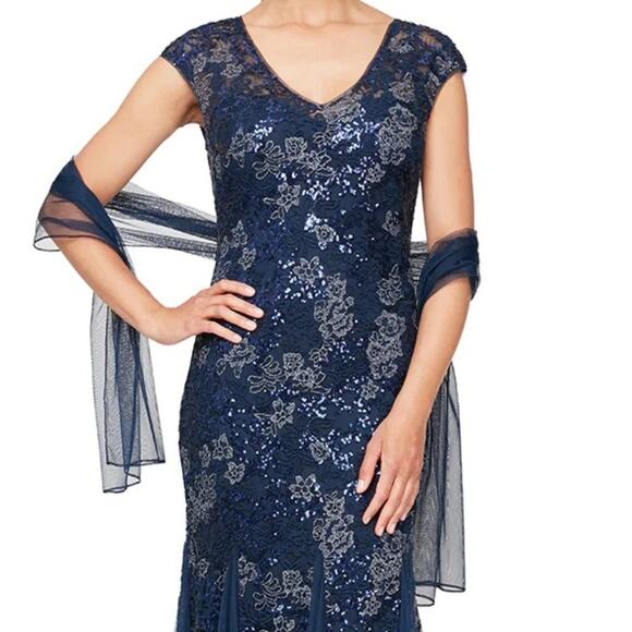 Alex Evenings Women's Fit and Flare Dress